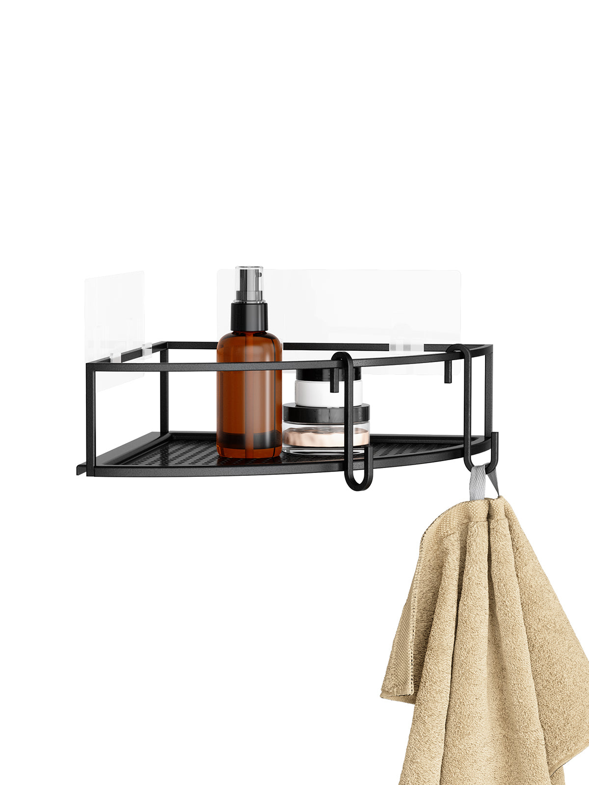 UMBRA Cubiko Corner Shower Bins - Black