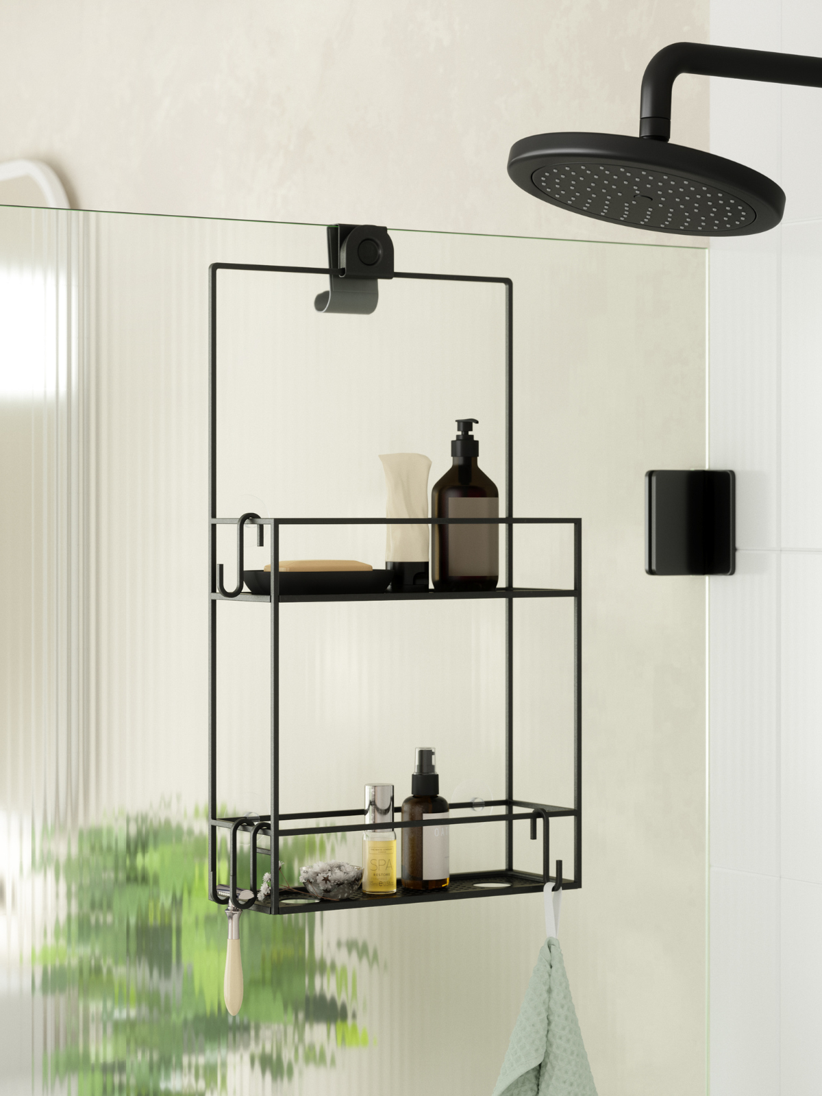 UMBRA Cubiko Shower Caddy, Black