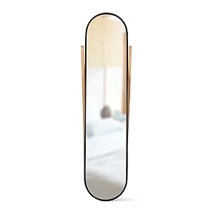 UMBRA Hub Floor Mirror - Black/Natural