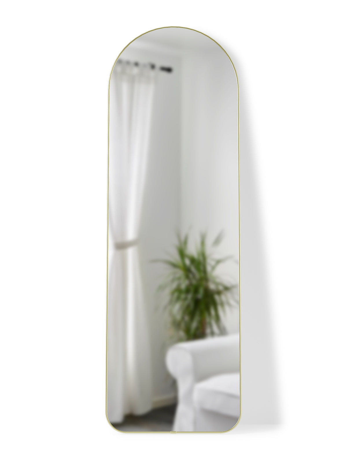 UMBRA Hubba Arched Leaning Mirror - Brass