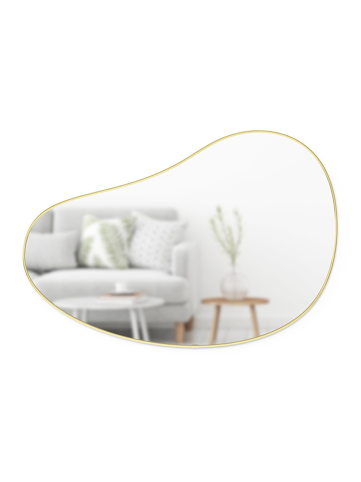 UMBRA Hubba Pebble Mirror - Brass