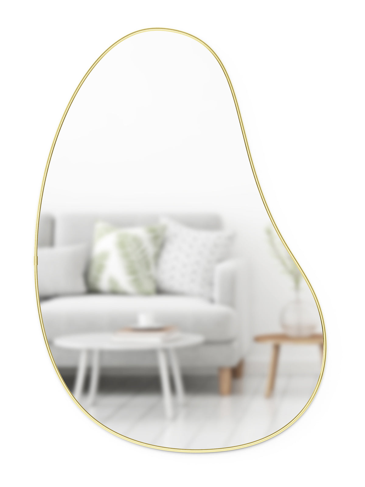 UMBRA Hubba Pebble Mirror - Brass