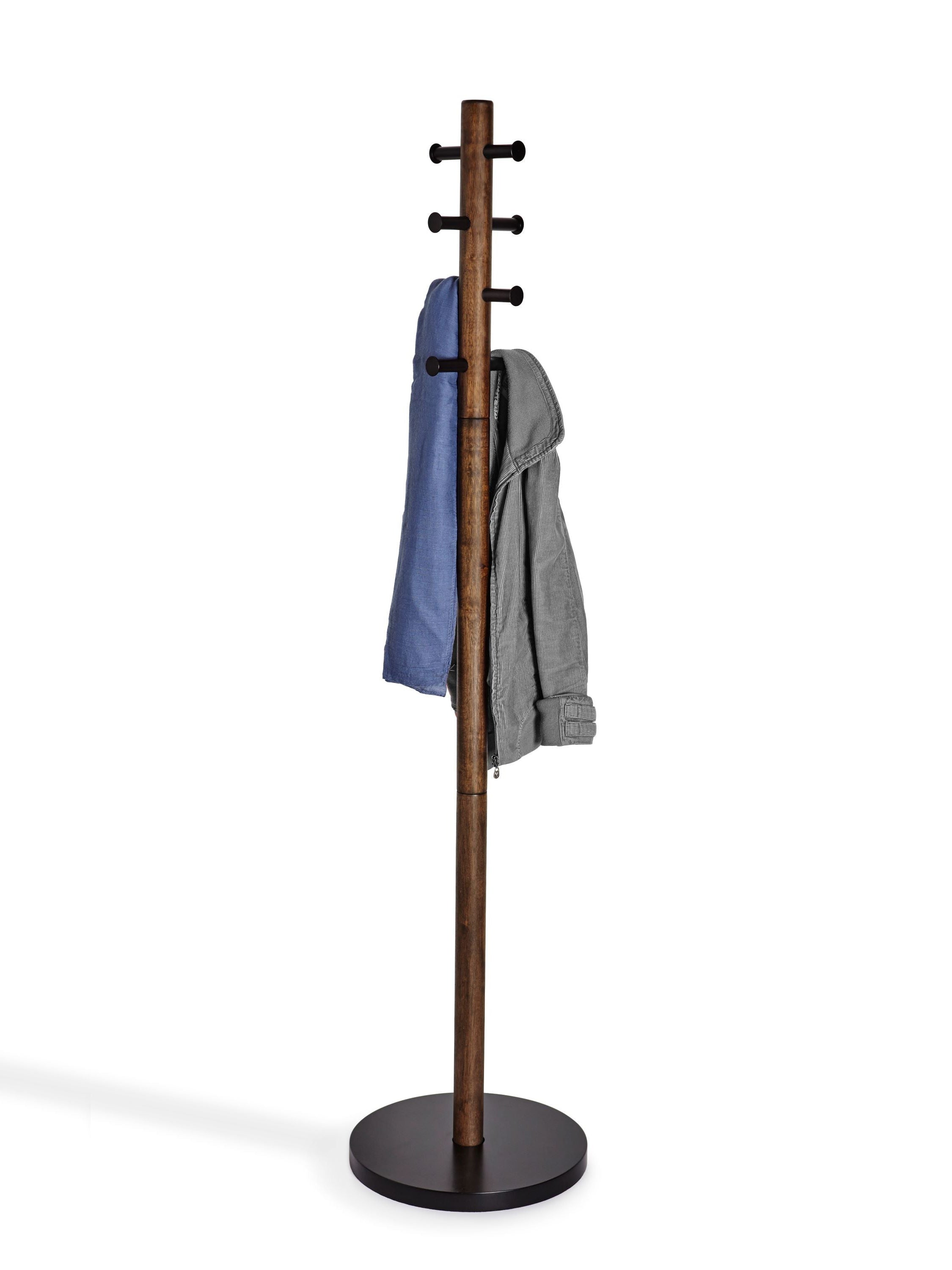 UMBRA Pillar Coat Rack - Black/Walnut