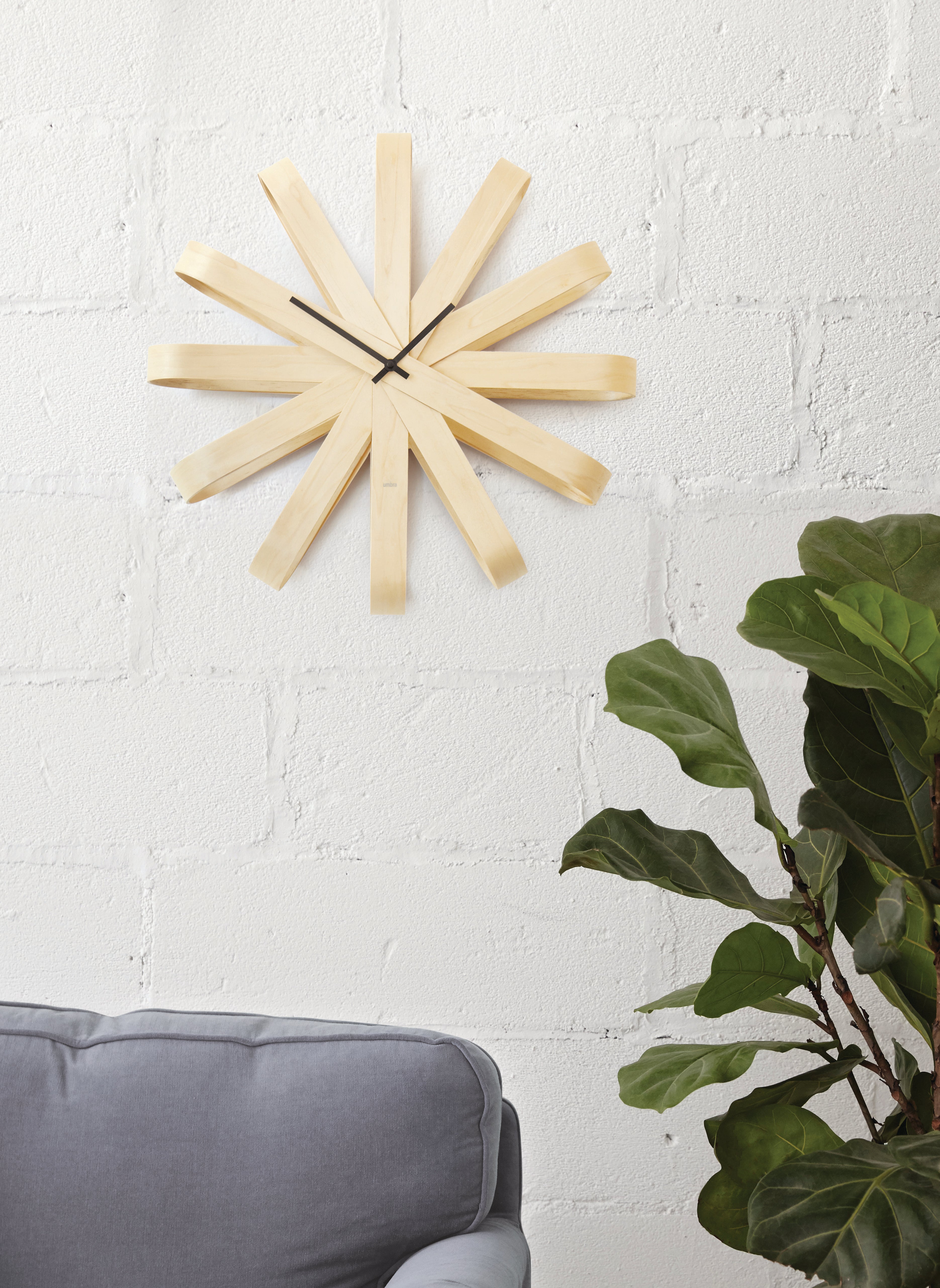 UMBRA Ribbonwood Wall Clock - Natural