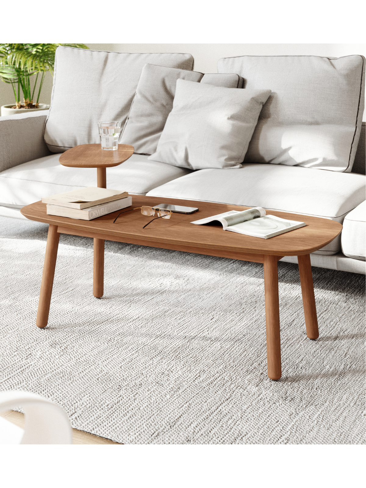 UMBRA Swivo Coffee Table - Light Walnut