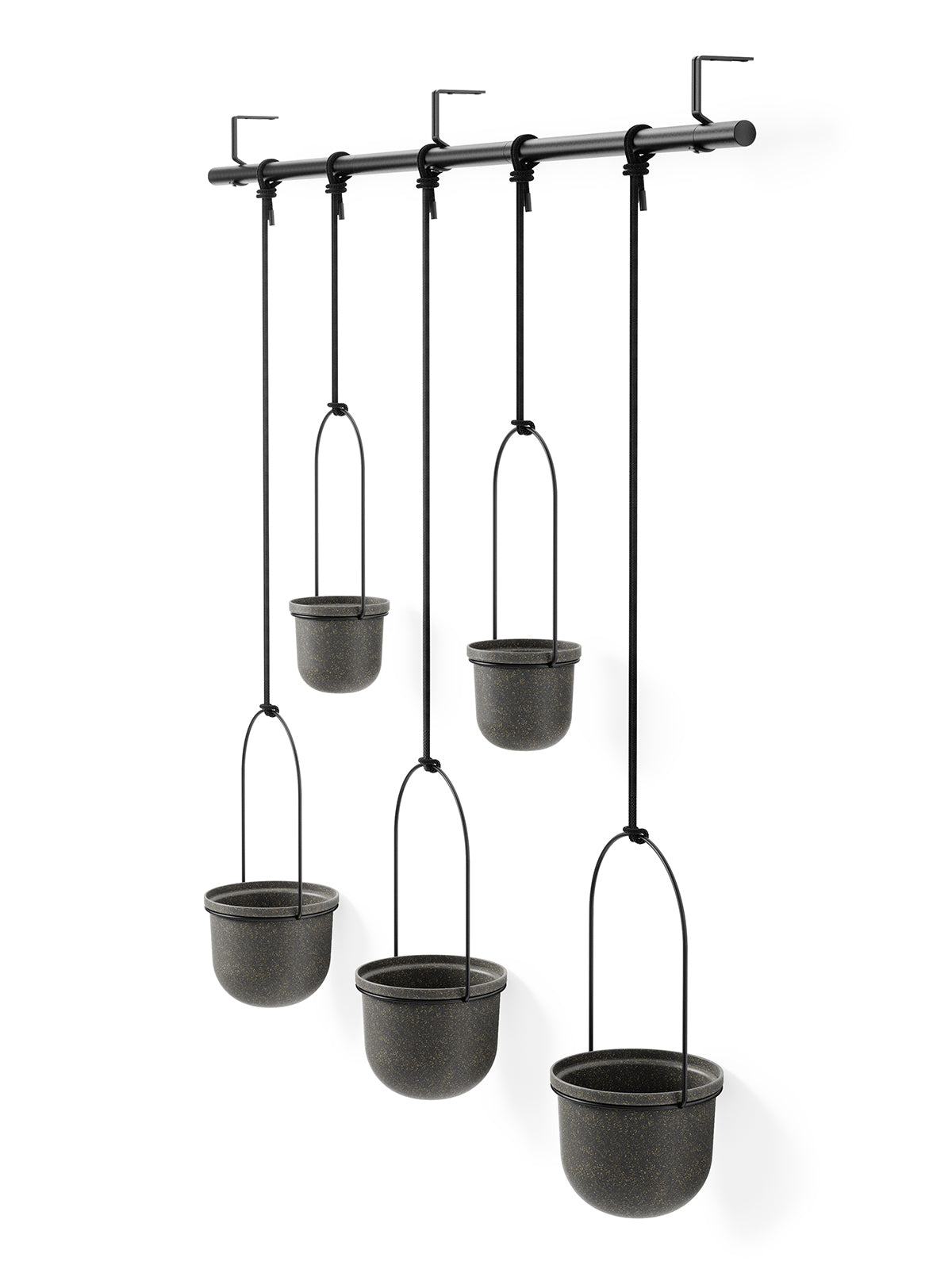 UMBRA Triflora Hanging Planter Set of 5 - Black