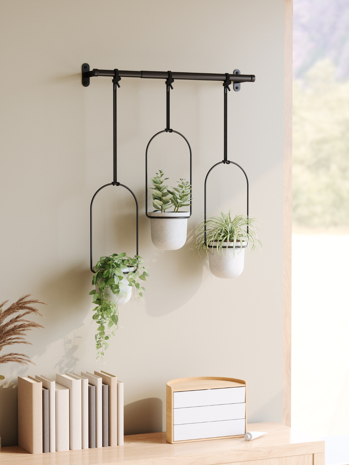 UMBRA Triflora Hanging Planter - White