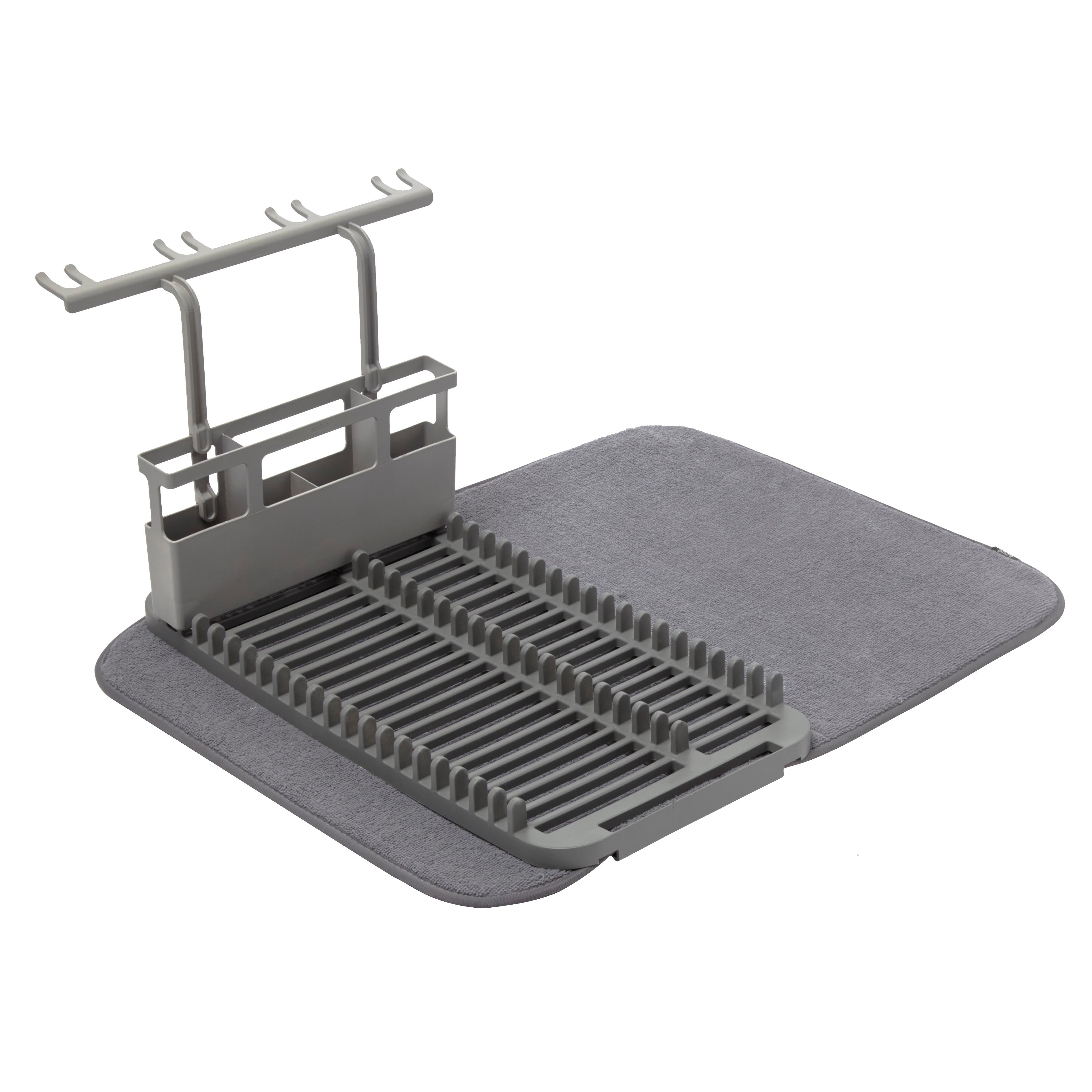  Udry Dishrack & Drying Mat - Charcoal Dish Rack UMBRA