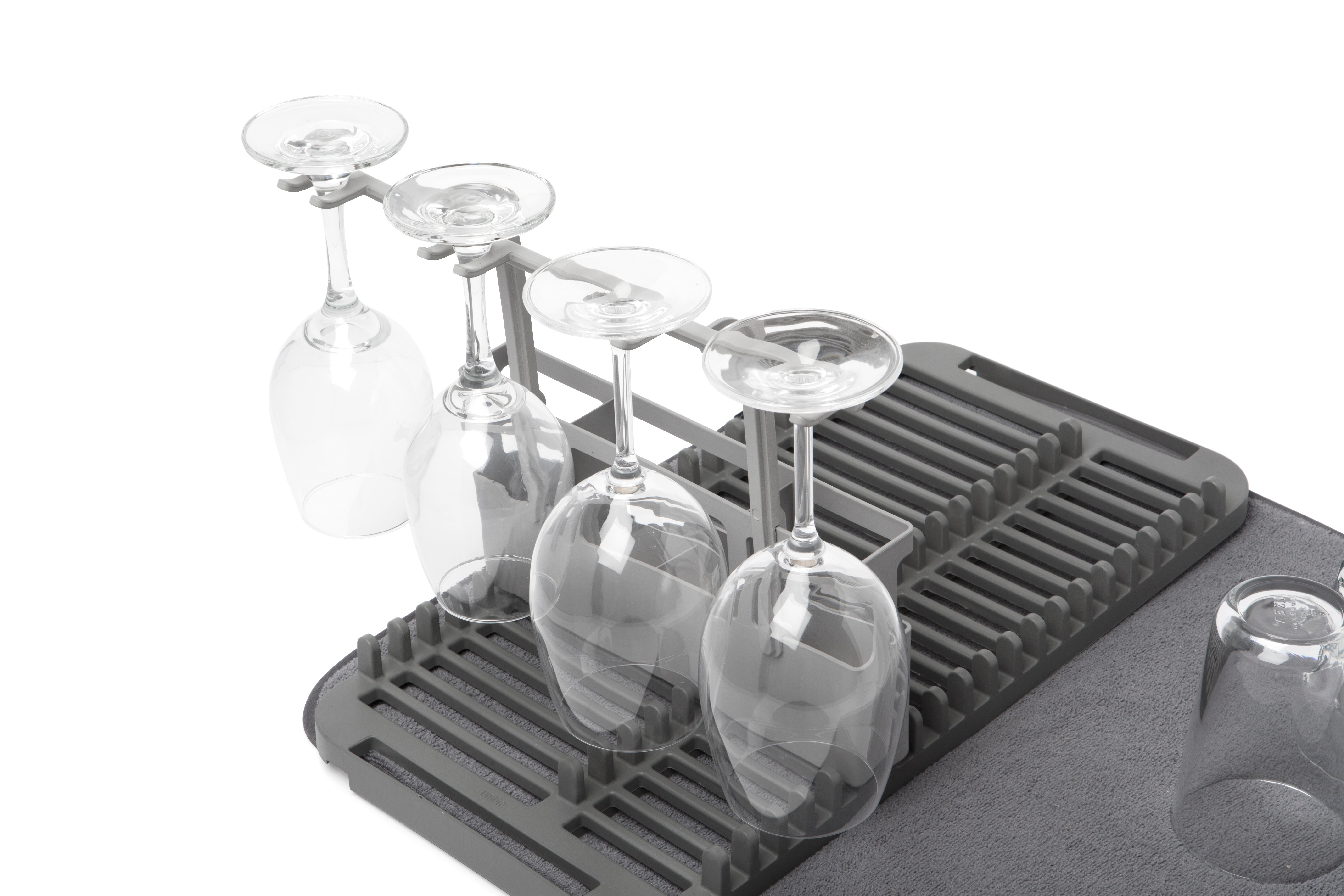  Udry Dishrack & Drying Mat - Charcoal Dish Rack UMBRA