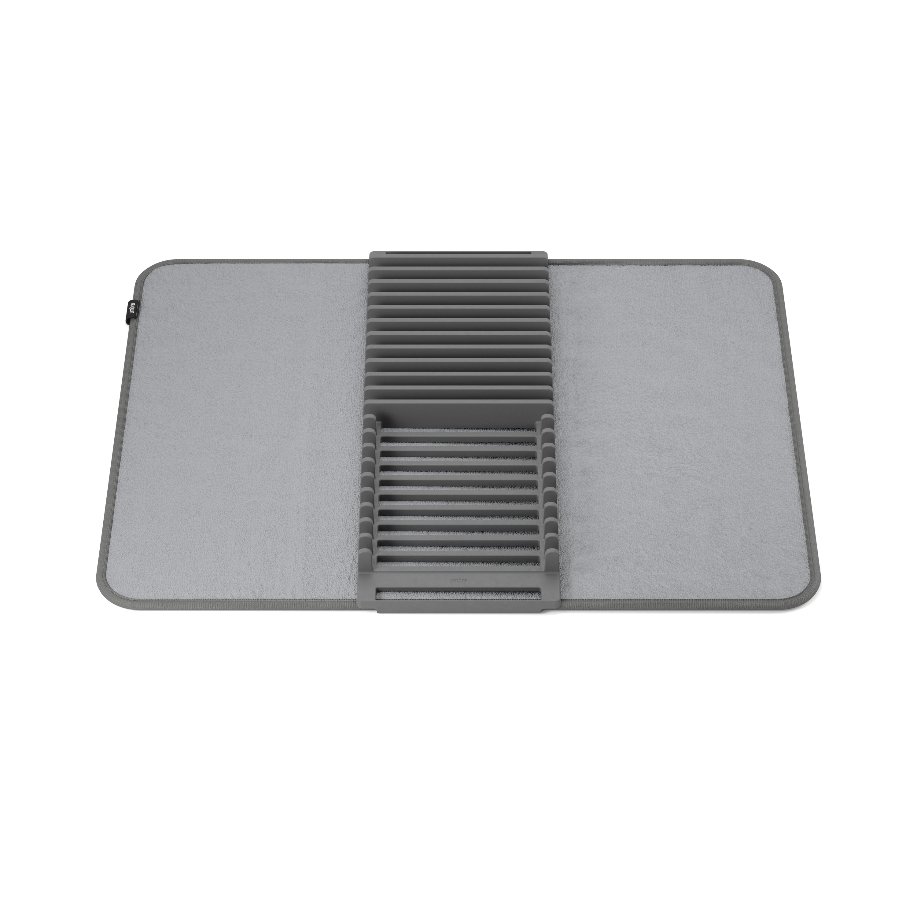  Udry Drying Rack & Drying Mat - Charcoal Dish Rack UMBRA