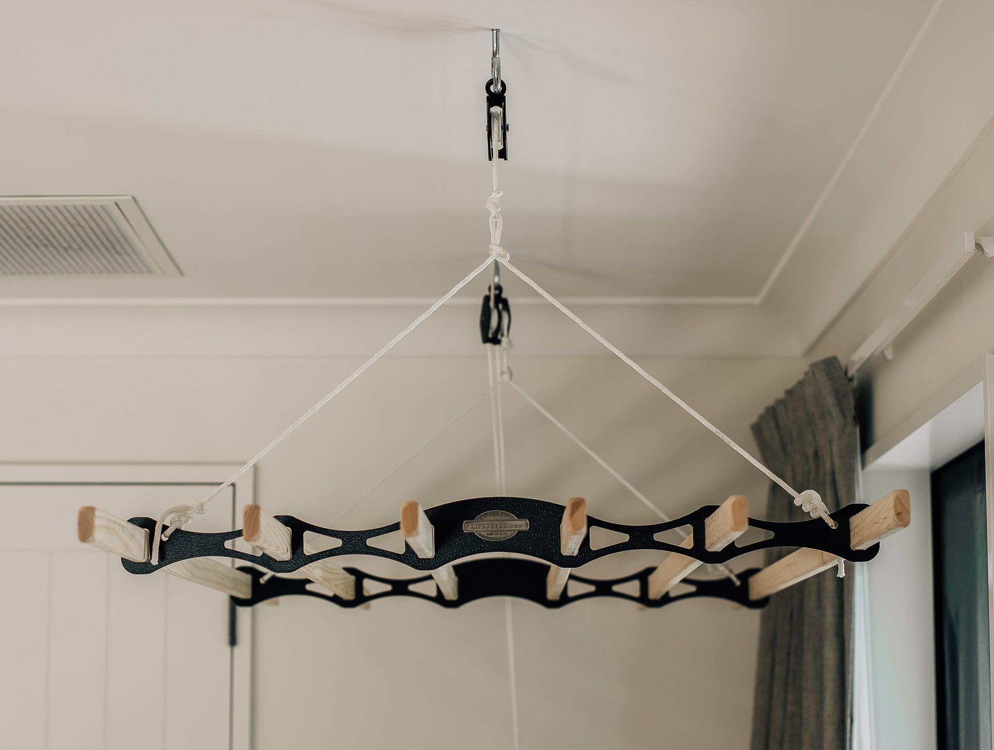 SwiftDry Lifestyle Contemporary 6 Rail Airer - Black (2 Sizes)