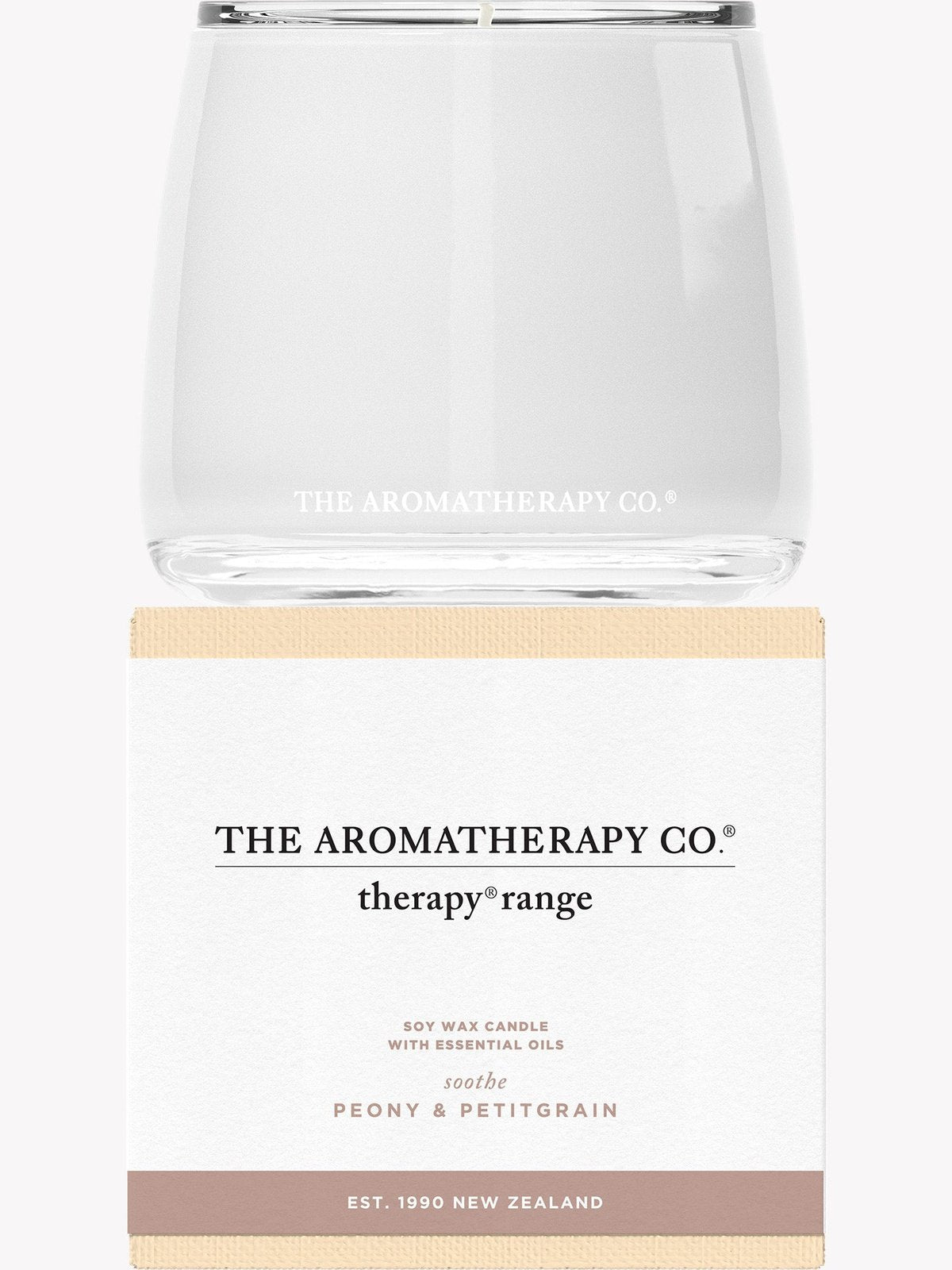 The Aromatherapy Co Therapy Candle Soothe - Peony & Petitgrain